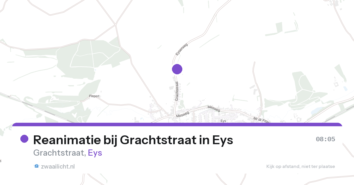 Reanimatie bij Grachtstraat in Eys — 21 aug 2026