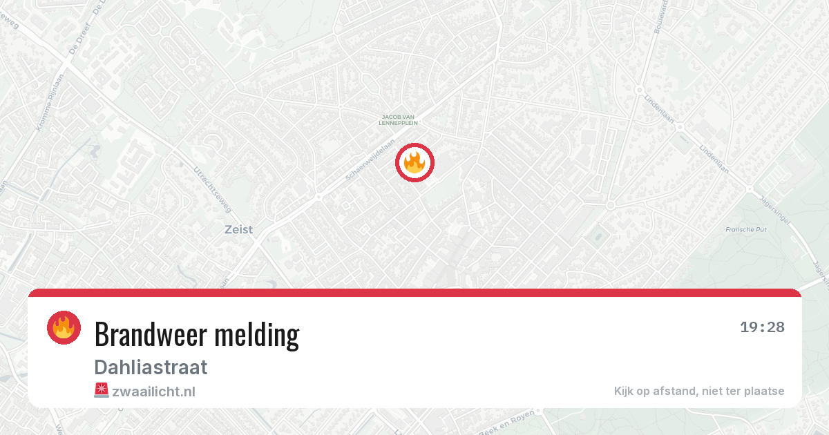Brandweer melding — 25 jan 2026