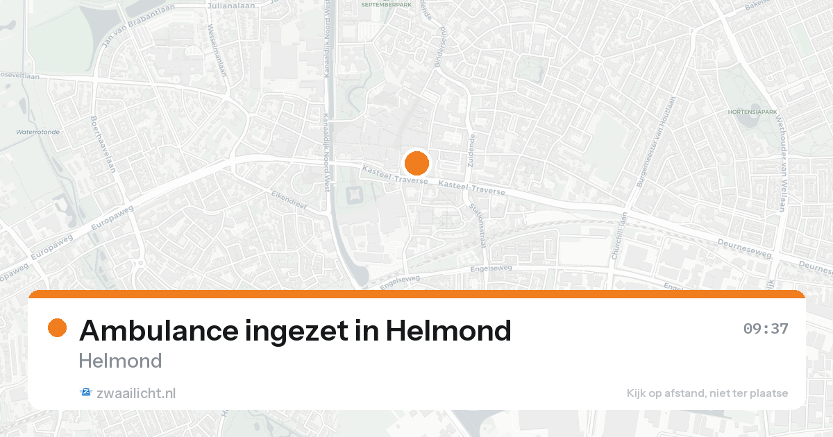 Ambulance ingezet in Helmond — 15 aug 2026