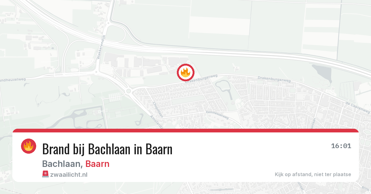 Brand bij Bachlaan in Baarn — 30 apr 2026