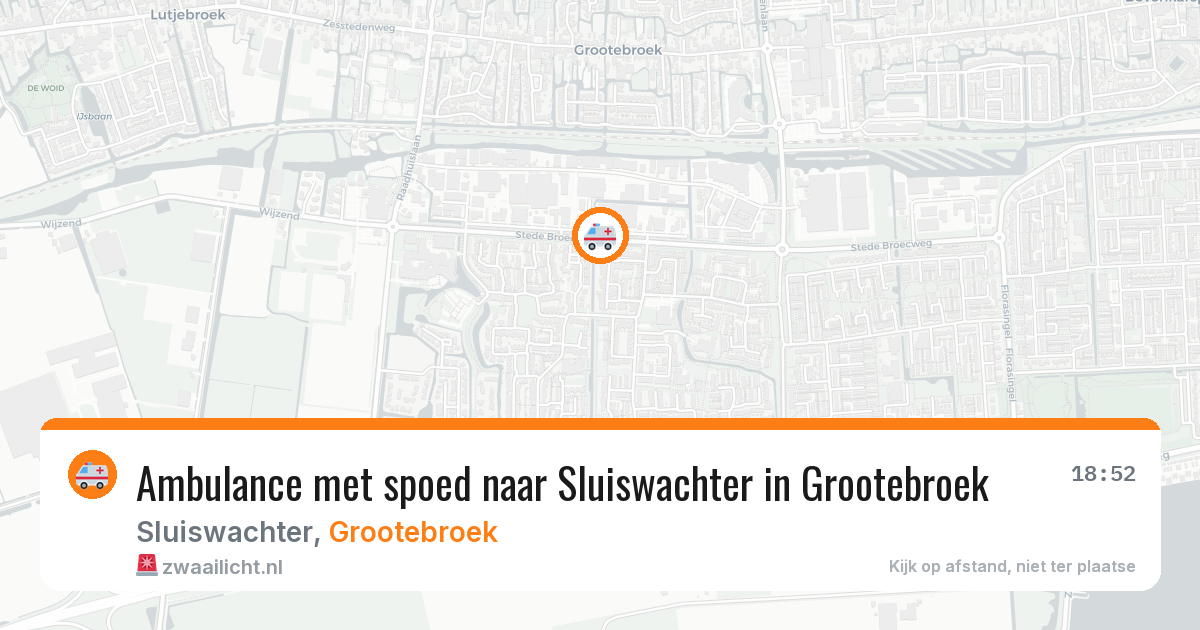 Ambulance met spoed naar Sluiswachter in Grootebroek — 9 aug 2026