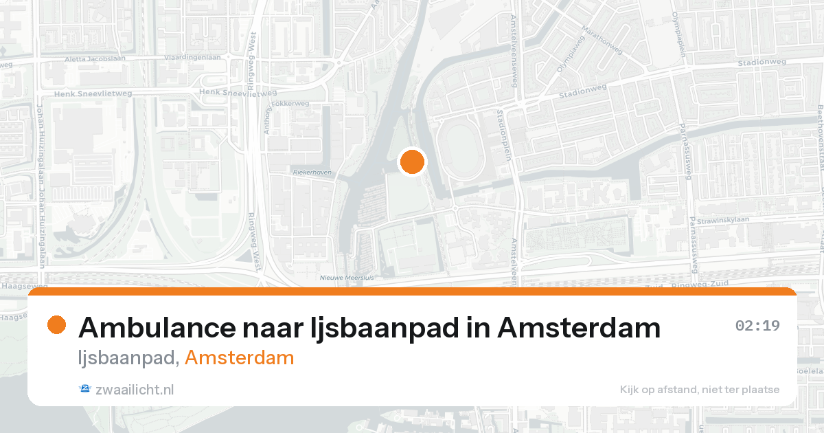 Ambulance naar Ijsbaanpad in Amsterdam — 14 jun 2026
