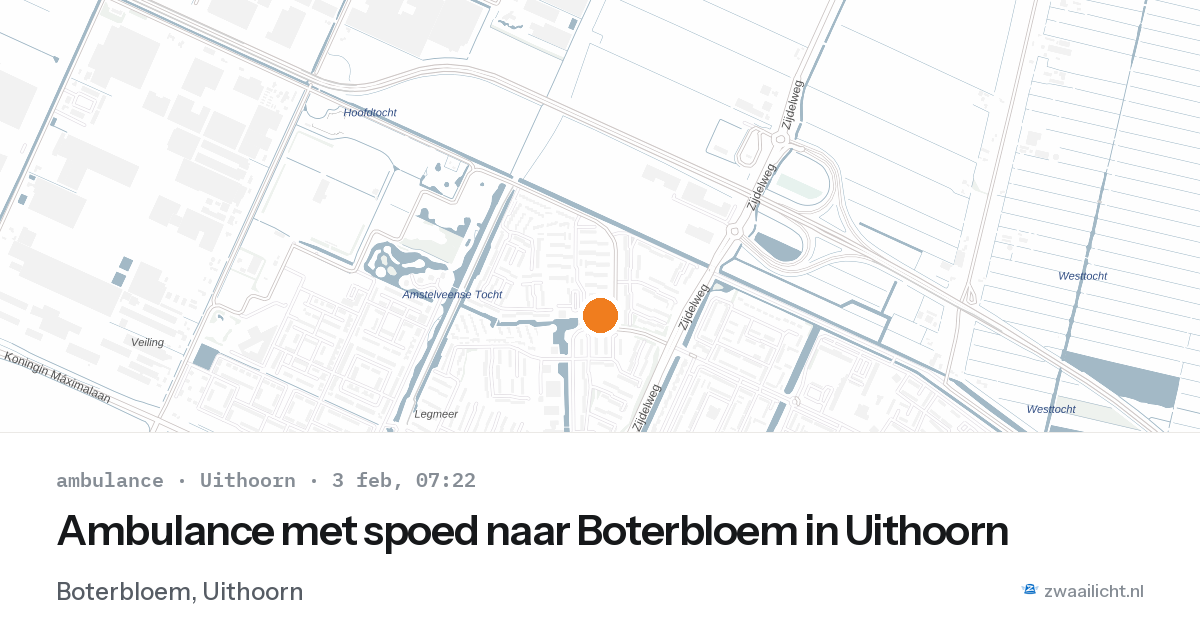 Ambulance met spoed naar Boterbloem in Uithoorn — 3 feb 2026