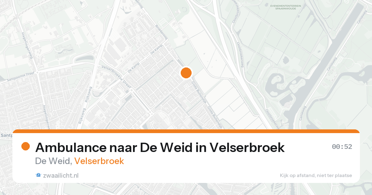 Ambulance naar De Weid in Velserbroek — 23 aug 2026