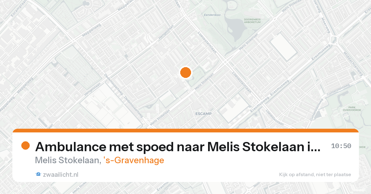 Ambulance met spoed naar Melis Stokelaan in 's-Gravenhage — 16 aug 2026