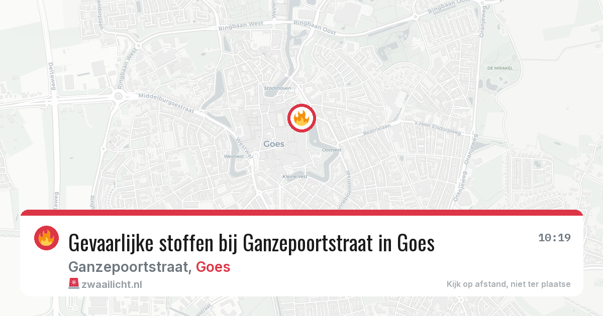 Gevaarlijke stoffen bij Ganzepoortstraat in Goes — 30 mrt 2026