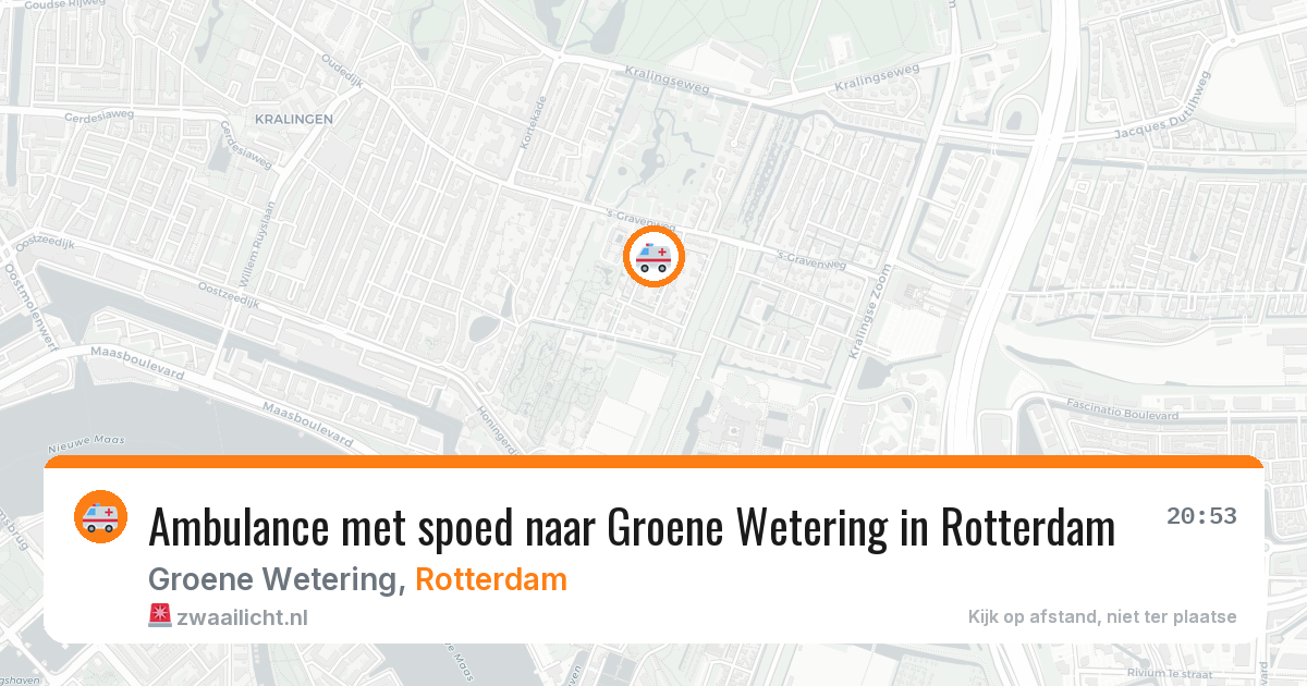 Ambulance met spoed naar Groene Wetering in Rotterdam — 29 mei 2026