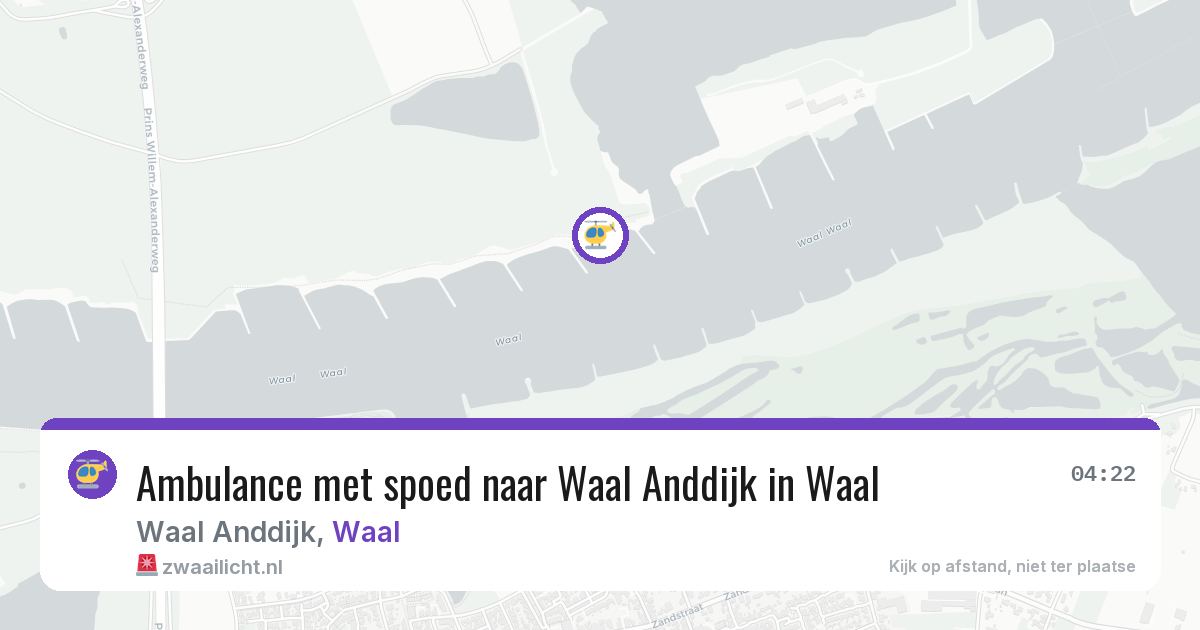 Ambulance met spoed naar Waal Anddijk in Waal — 27 jun 2026
