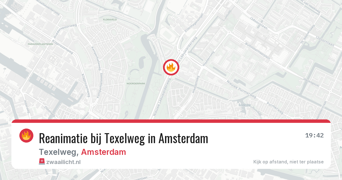 Reanimatie bij Texelweg in Amsterdam — 5 aug 2026