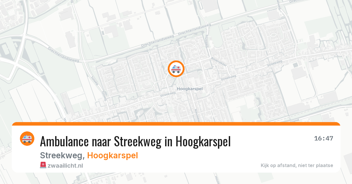 Ambulance naar Streekweg in Hoogkarspel — 30 mrt 2026