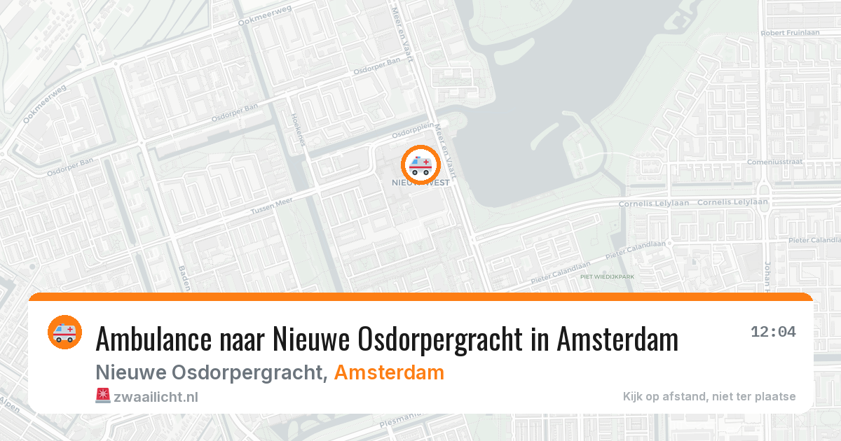 Ambulance naar Nieuwe Osdorpergracht in Amsterdam — 7 jul 2026