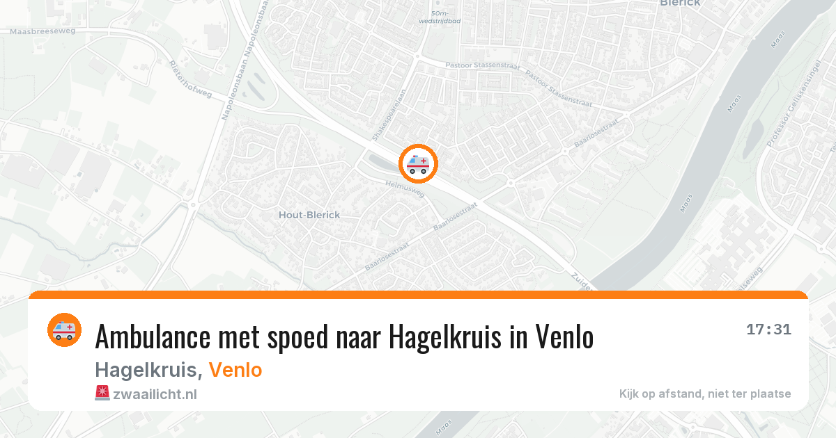 Ambulance met spoed naar Hagelkruis in Venlo — 5 aug 2026
