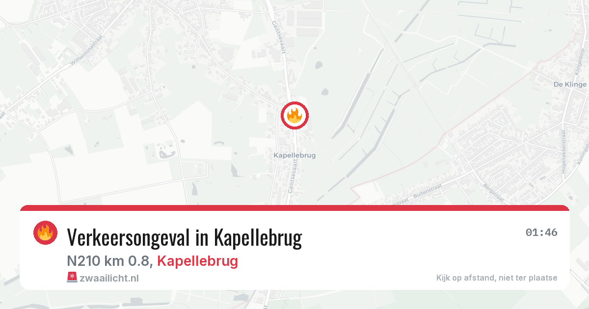 Verkeersongeval in Kapellebrug — 23 jun 2026