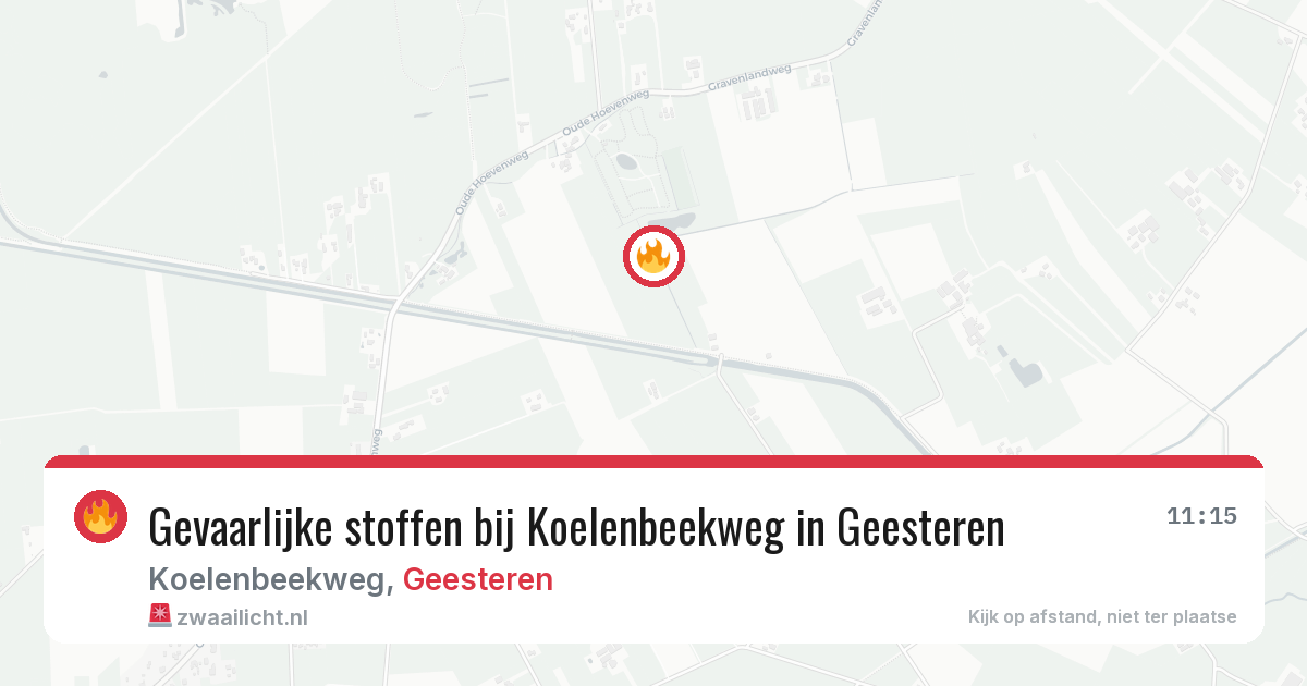 Gevaarlijke stoffen bij Koelenbeekweg in Geesteren — 11 jun 2026