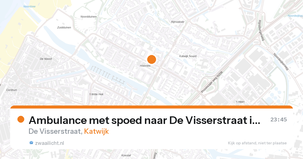 Ambulance met spoed naar De Visserstraat in Katwijk — 9 jul 2026