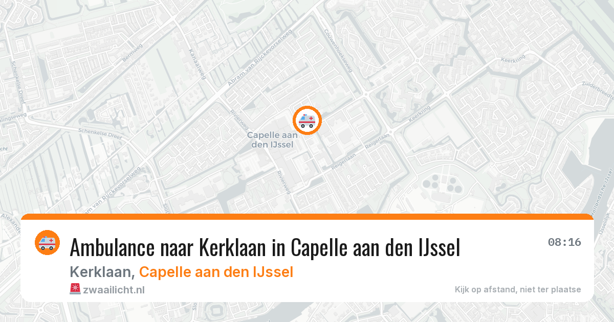 Ambulance naar Kerklaan in Capelle aan den IJssel — 27 jul 2026