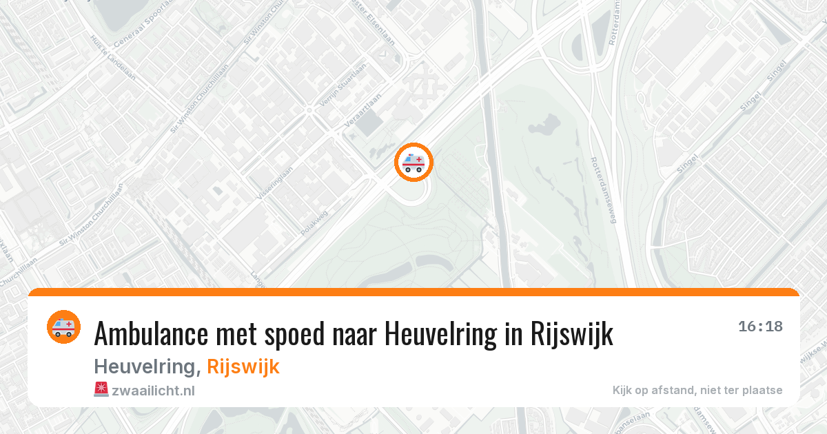 Ambulance met spoed naar Heuvelring in Rijswijk — 8 jul 2026