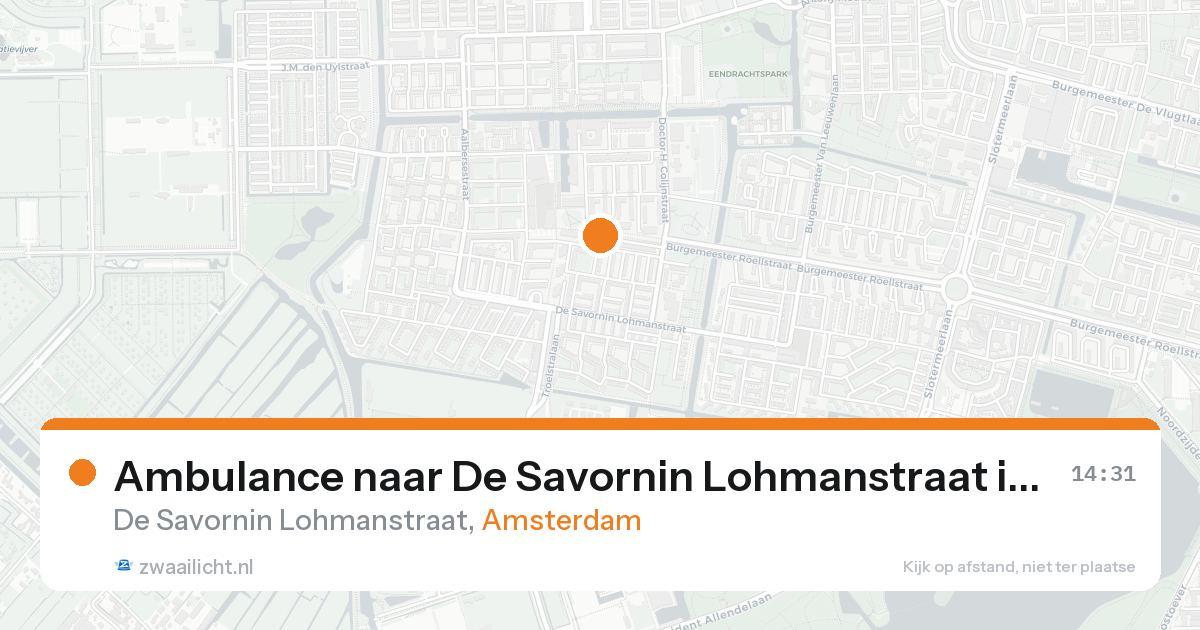 Ambulance naar De Savornin Lohmanstraat in Amsterdam — 17 aug 2026