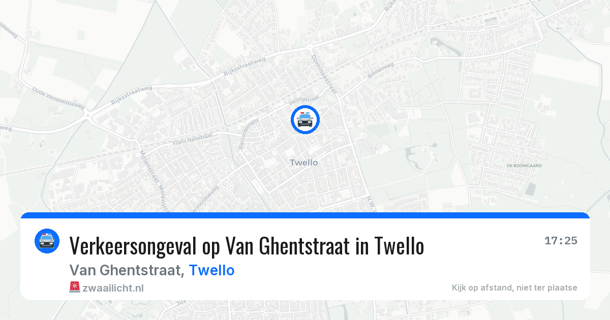 Verkeersongeval op Van Ghentstraat in Twello — 13 jun 2026
