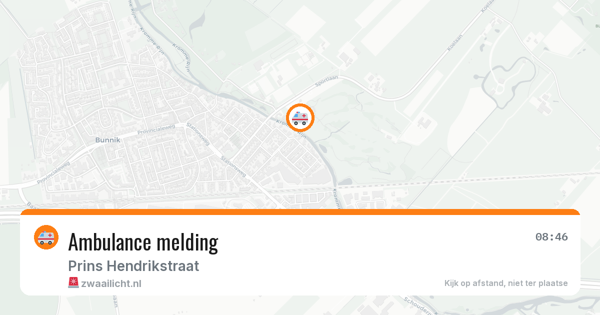 Ambulance melding — 8 jul 2026