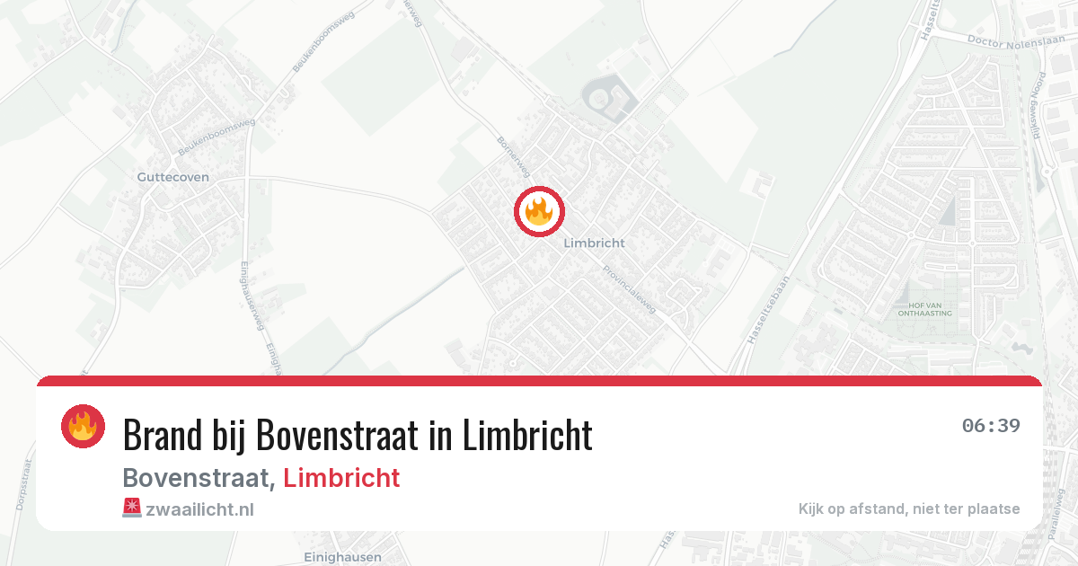 Brand bij Bovenstraat in Limbricht — 27 jun 2026