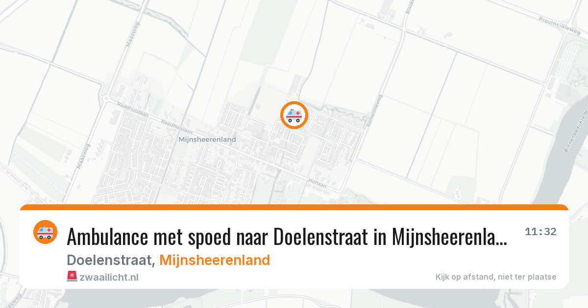Ambulance met spoed naar Doelenstraat in Mijnsheerenland — 18 jun 2026
