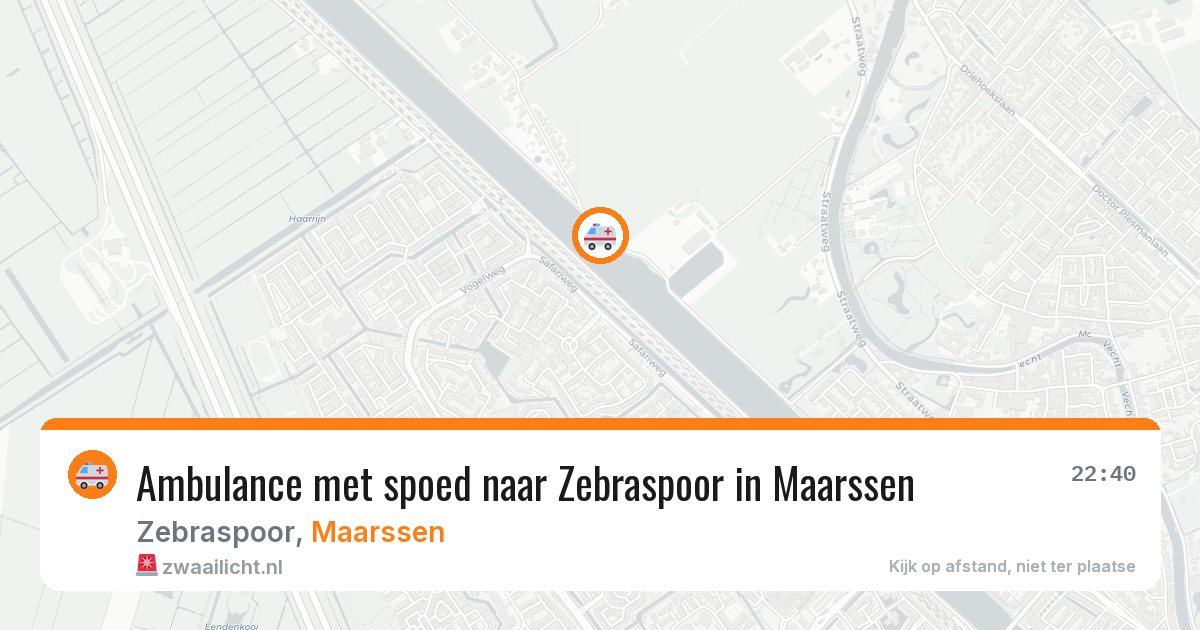 Ambulance met spoed naar Zebraspoor in Maarssen — 21 mrt 2026