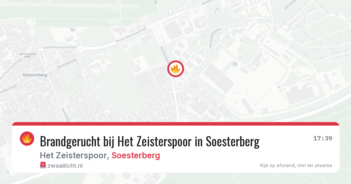 Brandgerucht bij Het Zeisterspoor in Soesterberg — 13 apr 2026