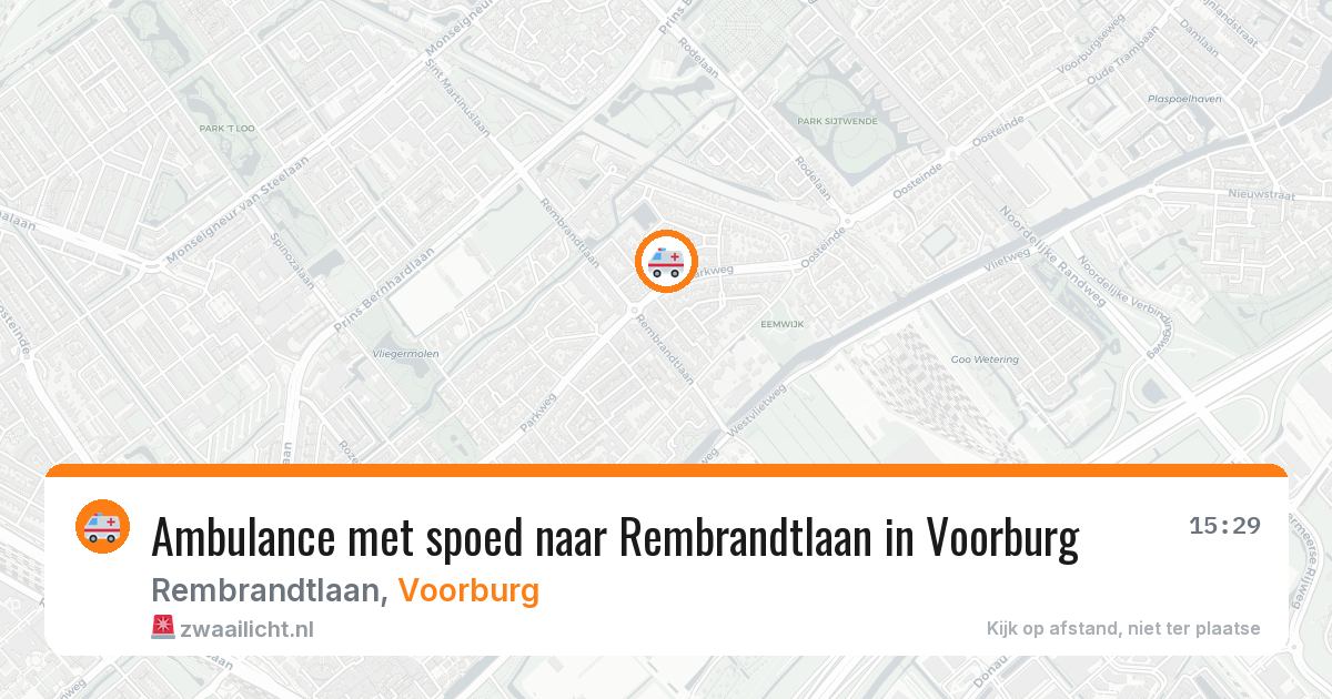 Ambulance met spoed naar Rembrandtlaan in Voorburg — 27 mei 2026