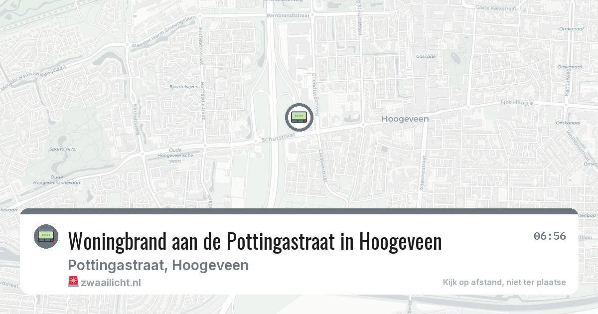 Woningbrand aan de Pottingastraat in Hoogeveen — 17 mrt 2026