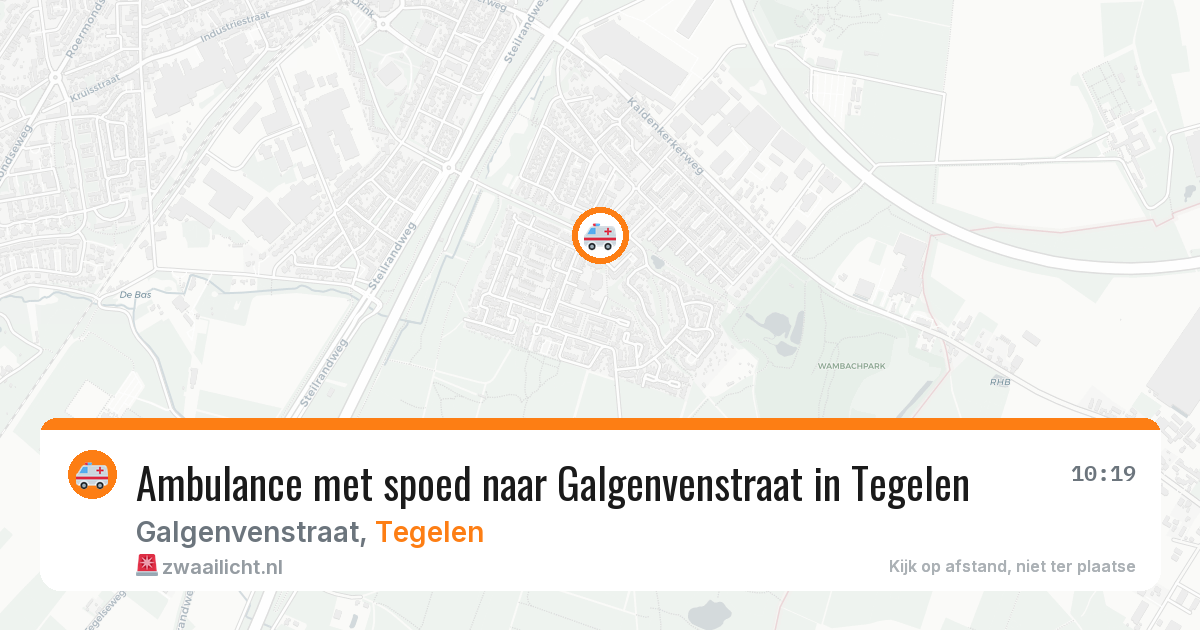 Ambulance met spoed naar Galgenvenstraat in Tegelen — 14 jun 2026
