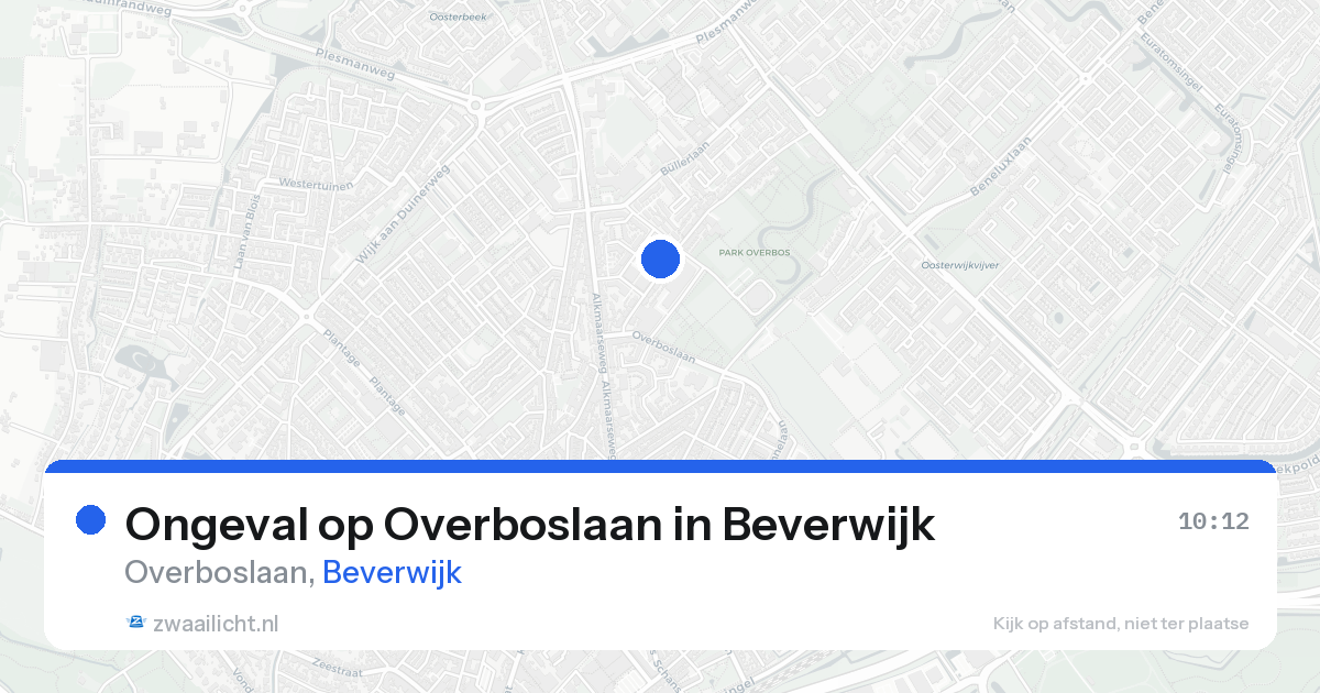 Ongeval op Overboslaan in Beverwijk — 22 aug 2026