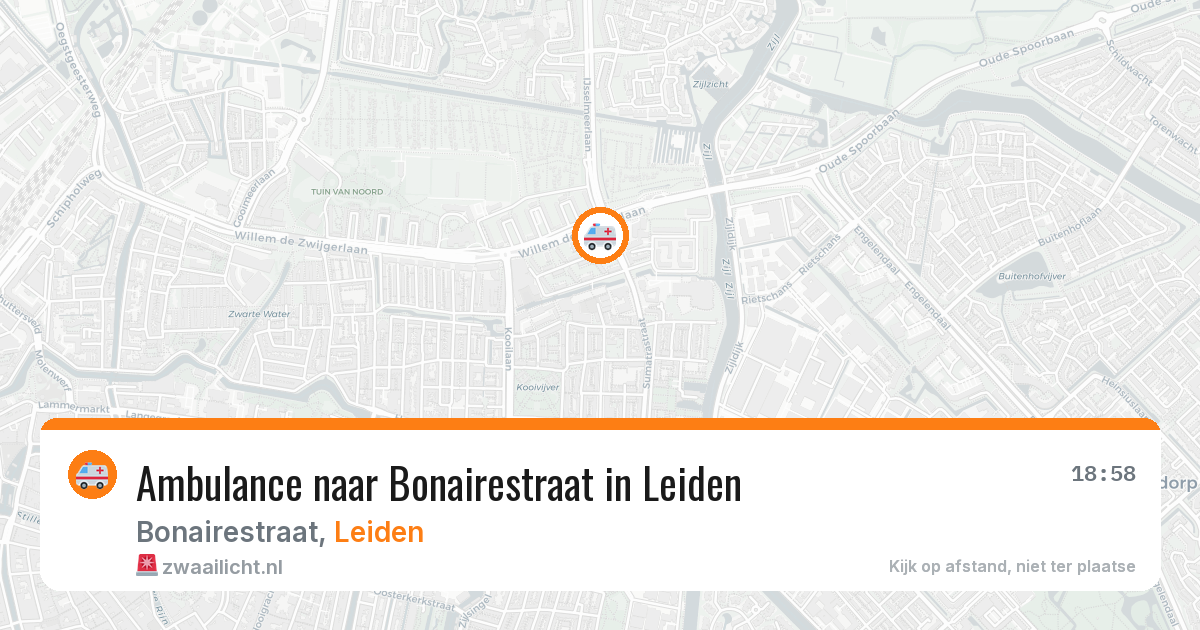 Ambulance naar Bonairestraat in Leiden — 12 jun 2026