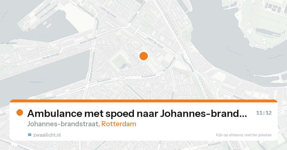 Ambulance met spoed naar Johannes-brandstraat in Rotterdam — 31 jan 2026