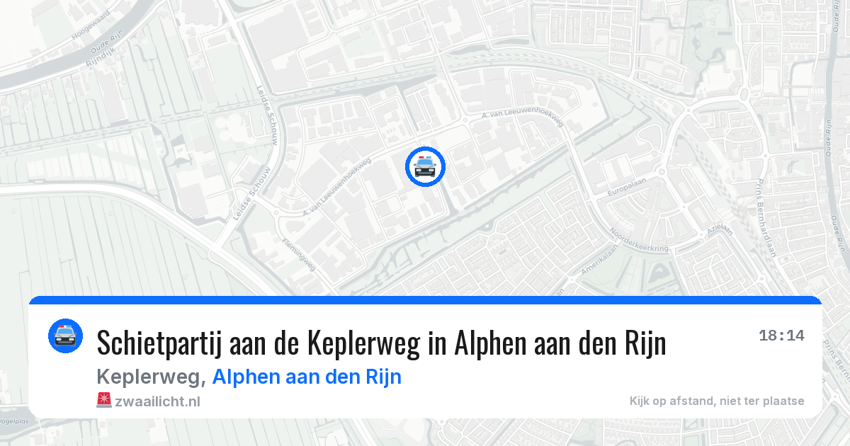 Schietpartij aan de Keplerweg in Alphen aan den Rijn — 11 aug 2026