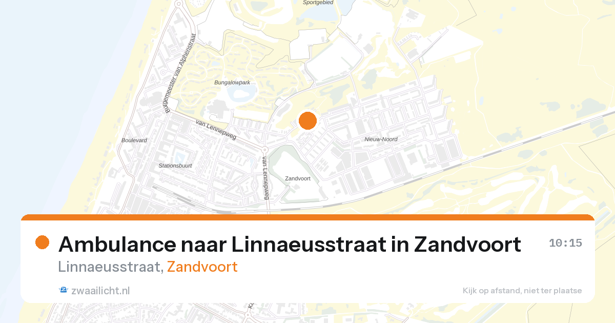 Ambulance naar Linnaeusstraat in Zandvoort — 12 jun 2026