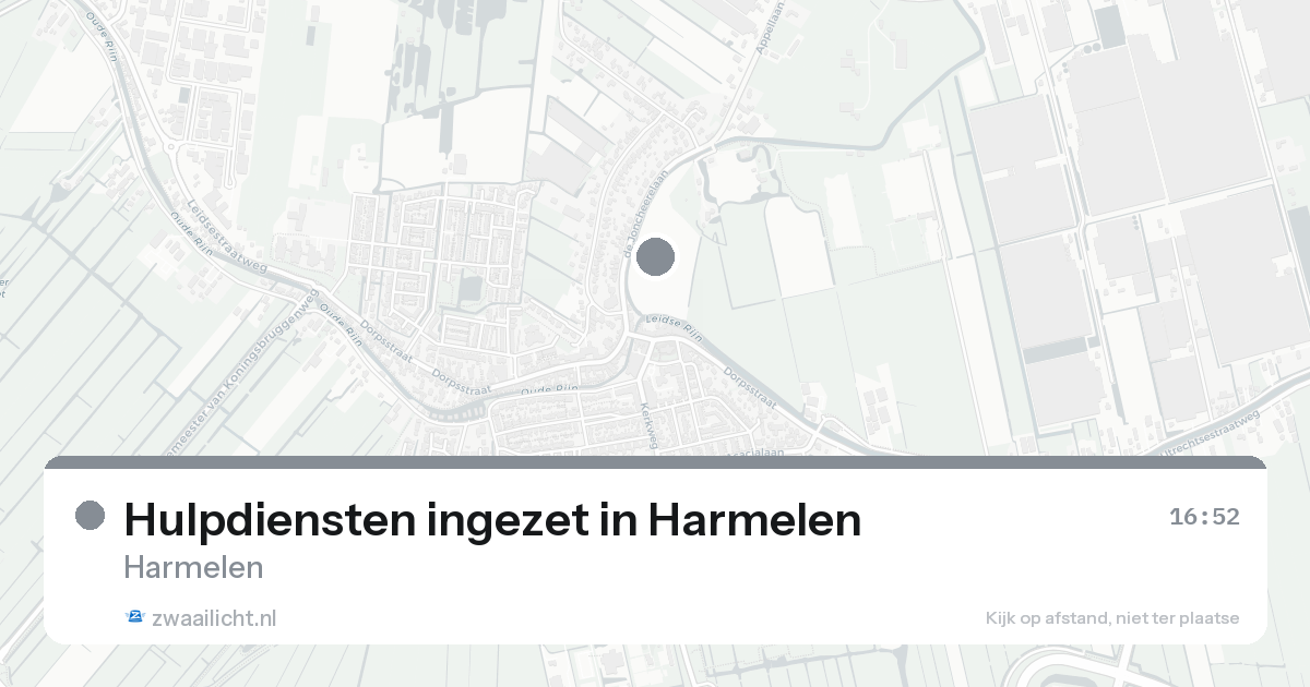 Hulpdiensten ingezet in Harmelen — 7 feb 2026 | 🚨 Zwaailicht.nl
