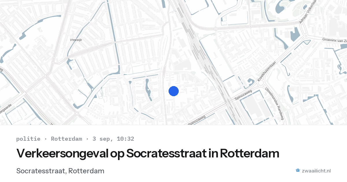 Verkeersongeval op Socratesstraat in Rotterdam — 3 sep 2026