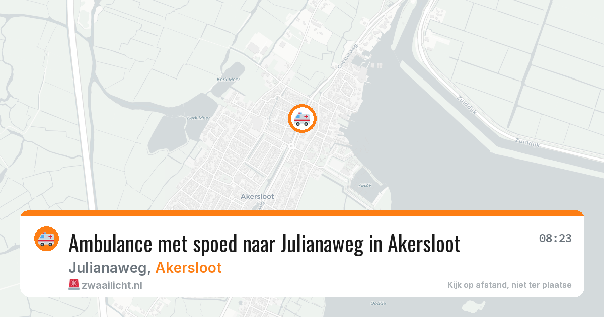 Ambulance met spoed naar Julianaweg in Akersloot — 8 jun 2026