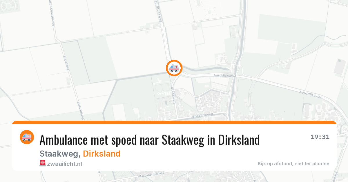 Ambulance met spoed naar Staakweg in Dirksland — 15 mei 2026