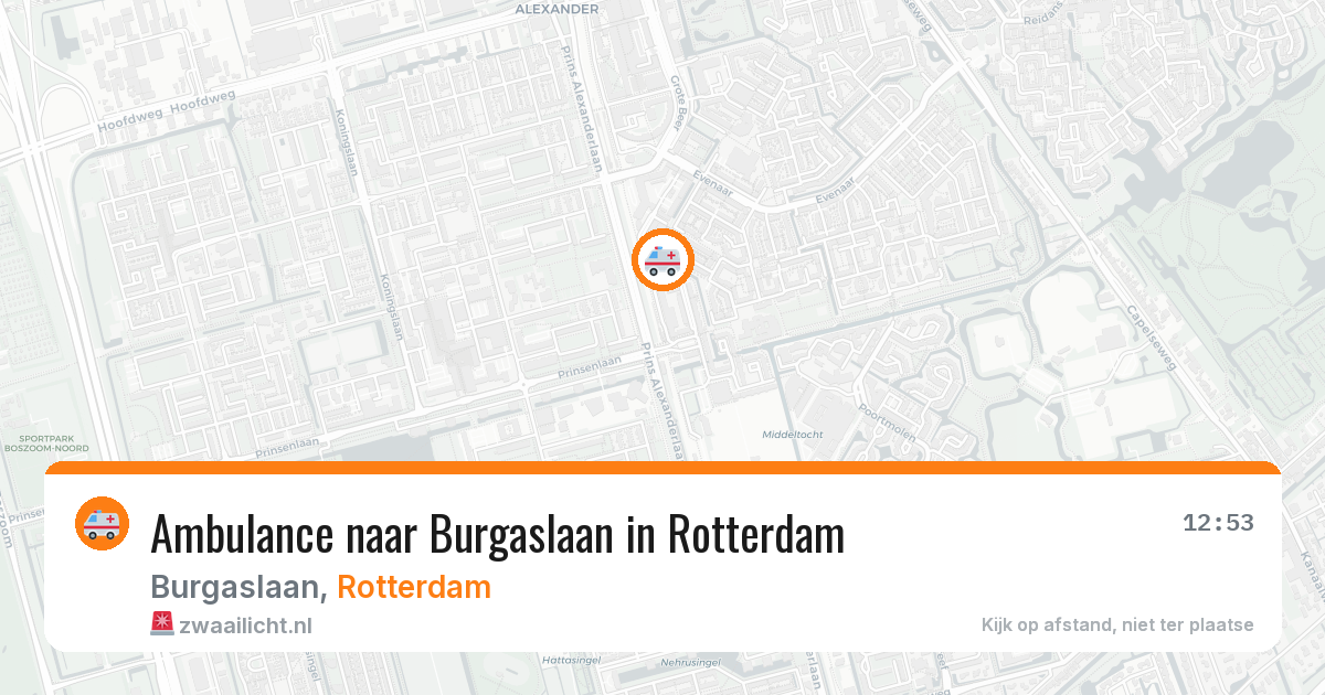 Ambulance naar Burgaslaan in Rotterdam — 1 aug 2026