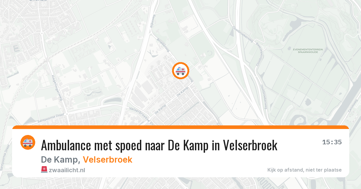 Ambulance met spoed naar De Kamp in Velserbroek — 29 jan 2026