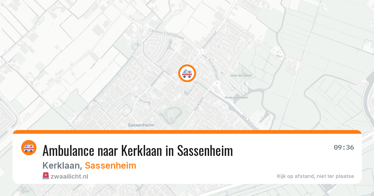 Ambulance naar Kerklaan in Sassenheim — 3 aug 2026