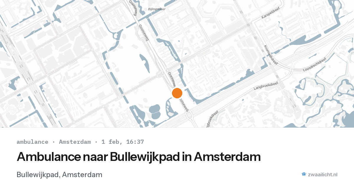 Ambulance naar Bullewijkpad in Amsterdam — 1 feb 2026