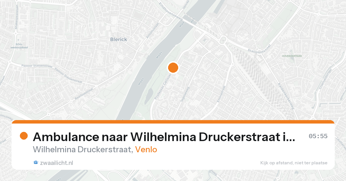 Ambulance naar Wilhelmina Druckerstraat in Venlo — 22 aug 2026