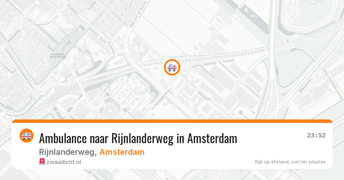 Ambulance naar Rijnlanderweg in Amsterdam — 29 mrt 2026