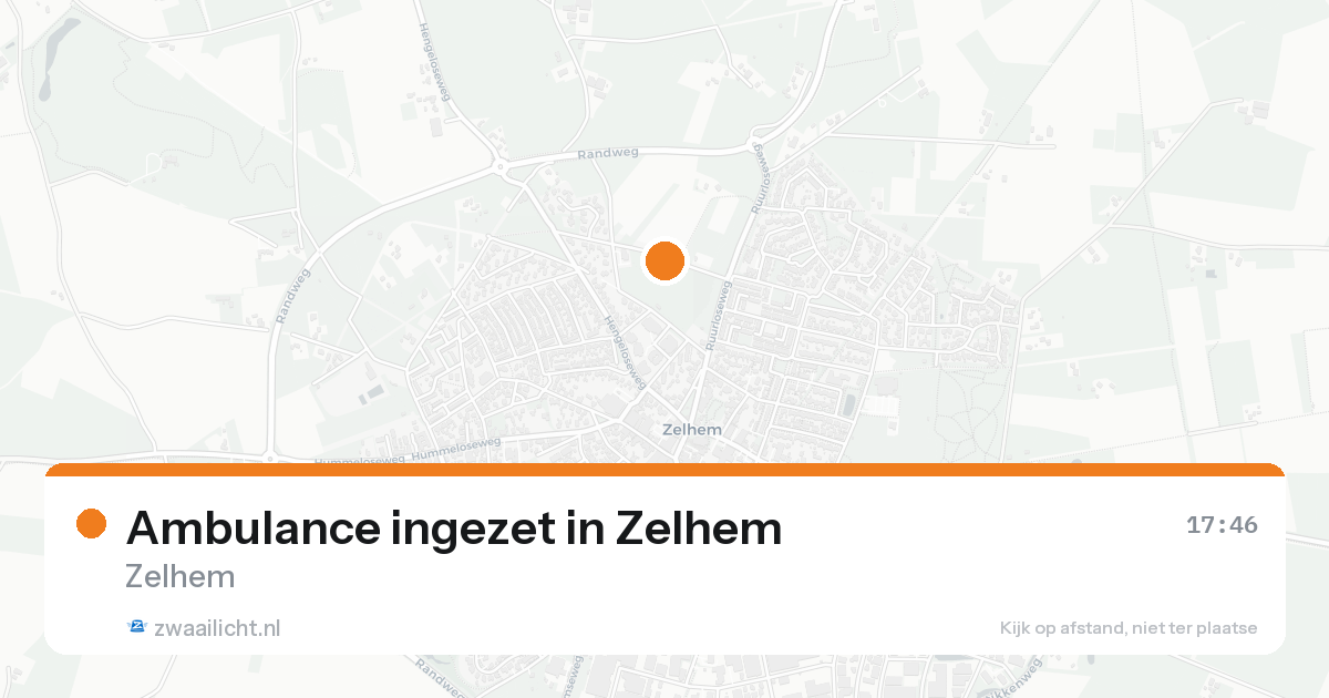 Ambulance ingezet in Zelhem — 13 aug 2026