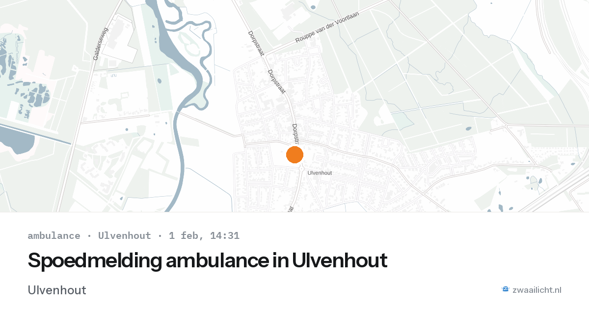 Spoedmelding ambulance in Ulvenhout — 1 feb 2026