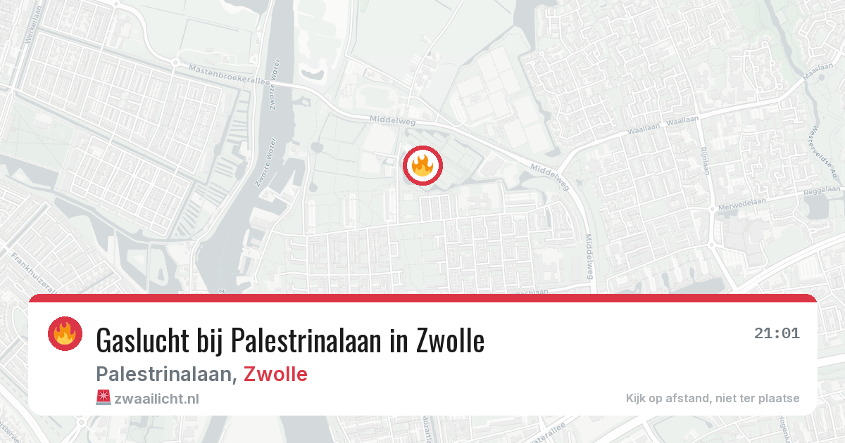 Gaslucht bij Palestrinalaan in Zwolle — 7 aug 2026