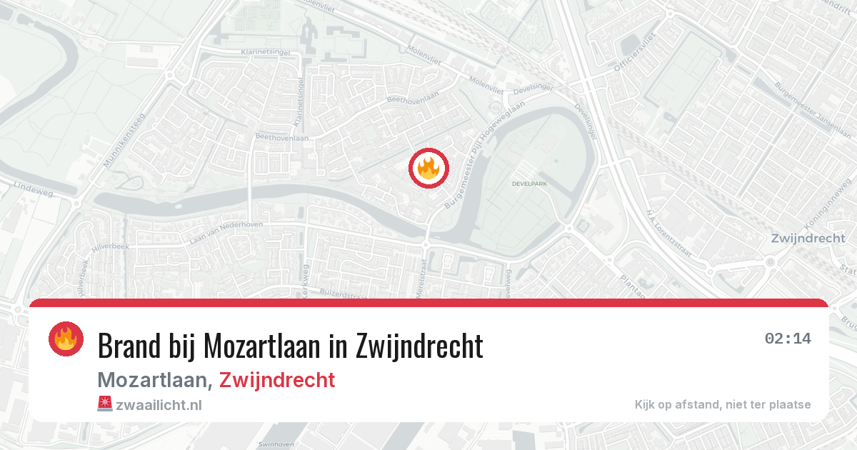 Brand bij Mozartlaan in Zwijndrecht — 6 jul 2026